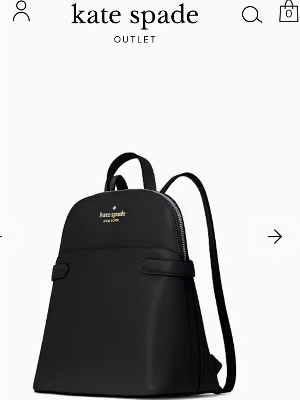 kate spade black saffiano leather backpack - Picture 5 of 8